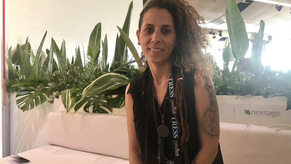 Netta Covalski, founder of the Purple Shades Association, dealing with rights promotion of fibromyalgia patients. Credit: Eliana Rudee