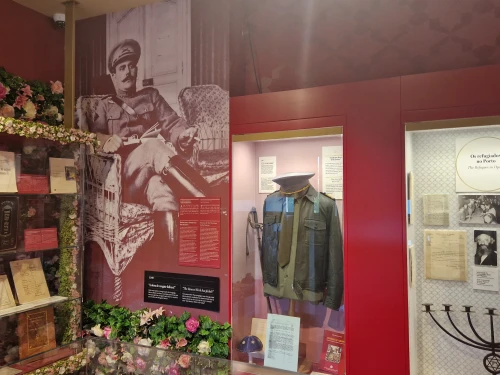 A display for Portuguese Army officer Capt. Arthur Carlos de Barros Basto (1887-1961) at the Jewish Museum of Oporto in Portugal. Credit: Courtesy.