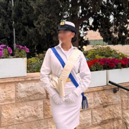 Fifty women from different IDF units, along with police and firefighters, will be performing choreographed flag gambols on Yom Ha'atzmaut, April 20, 2026. Credit: IDF Spokesperson.