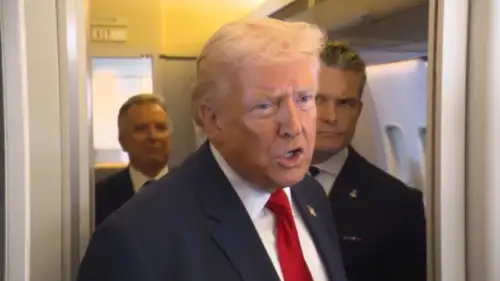 U.S. President Donald Trump aboard Air Force One. Credit: Twitter.