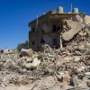 Destroyed buildings in Ayta ash Shab, southern Lebanon, during Israeli military operations on Oct. 21, 2024. Credit: Ayal Margolin/Flash90.