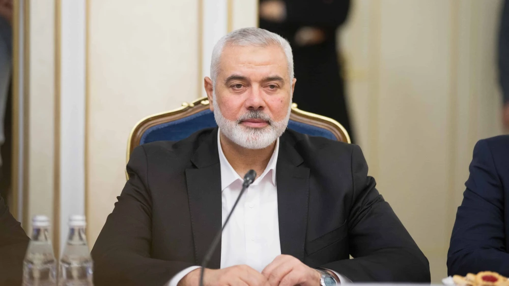 Hamas leader Ismail Haniyeh attends a meeting in Moscow on March 3, 2020. Source: Council.gov.ru via Wikimedia Commons.