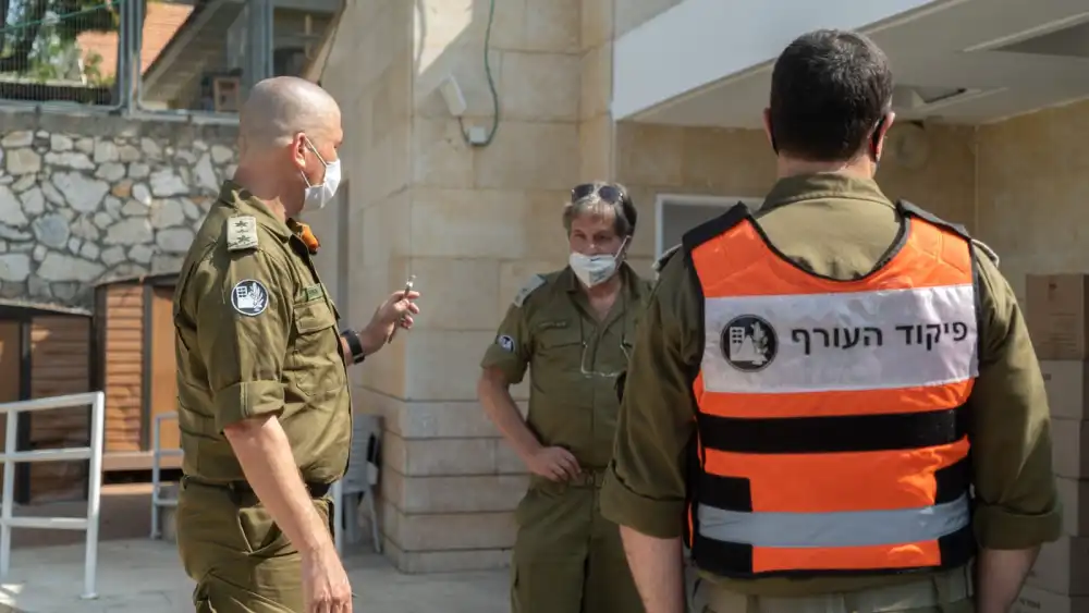 The IDF expects to have the wards up and running in two to four weeks, and is recruiting medical personnel from across the IDF, including from special forces and combat units. Credit: IDF Spokesperson’s Unit.