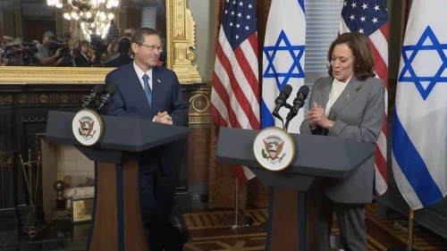 Kamala Harris Isaac Herzog