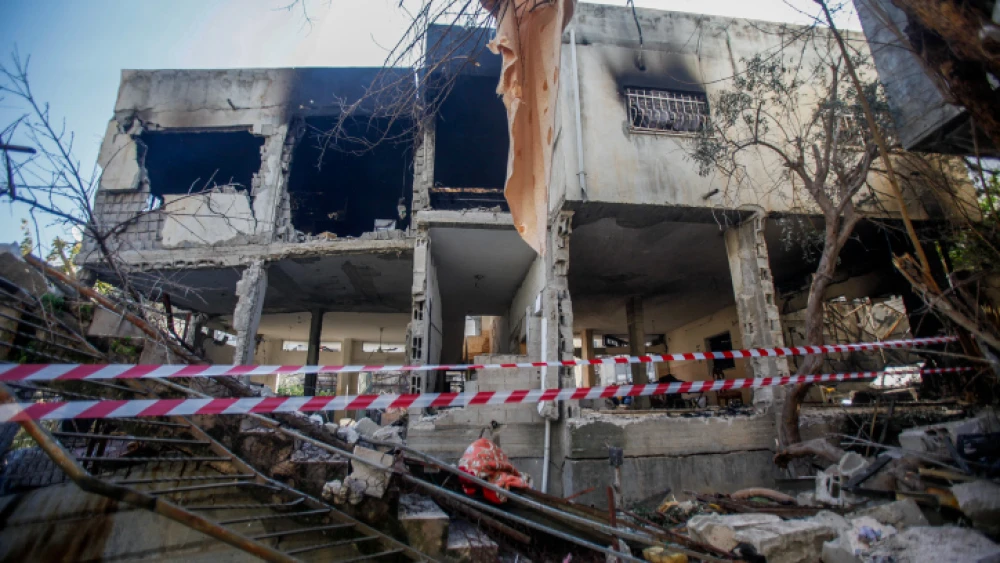 This building was destroyed during a firefight between the IDF and terrorists in Jenin, Jan. 26, 2023. Photo by Nasser Ishtayeh/Flash90.