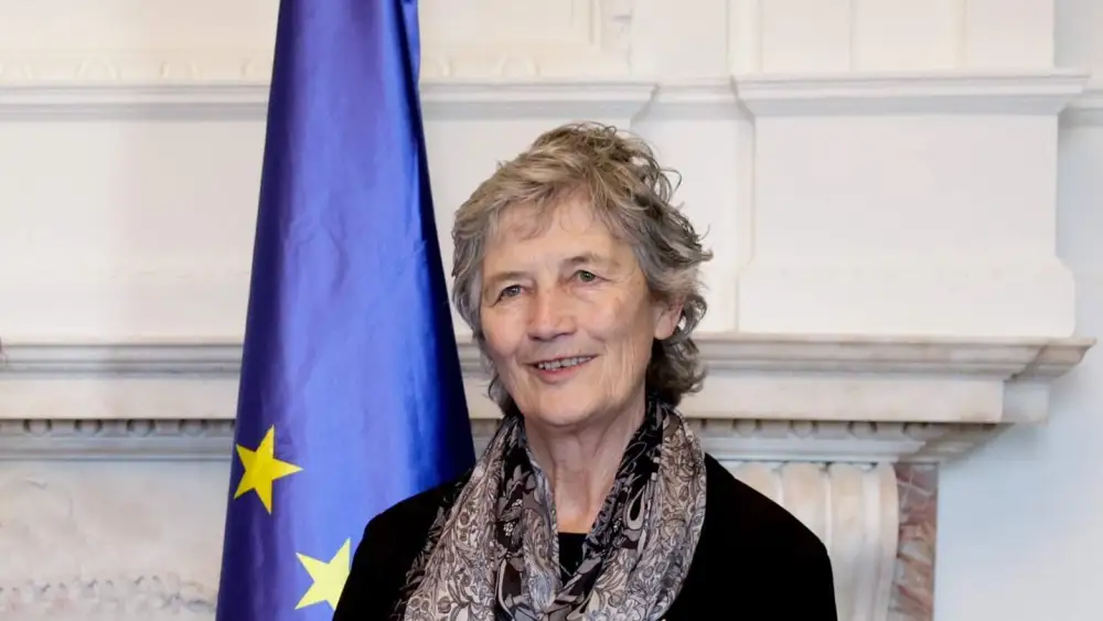Catherine Connolly receives guests at the Irish parliament in Dublin, Ireland on Dec. 1, 2022. Photo credit: Houses of the Oireachtas.