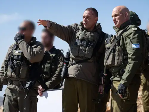 Israel Defense Forces Chief of Staff Lt. Gen. Eyal Zamir during a visit to southern Syria, April 20, 2025. Credit: IDF.