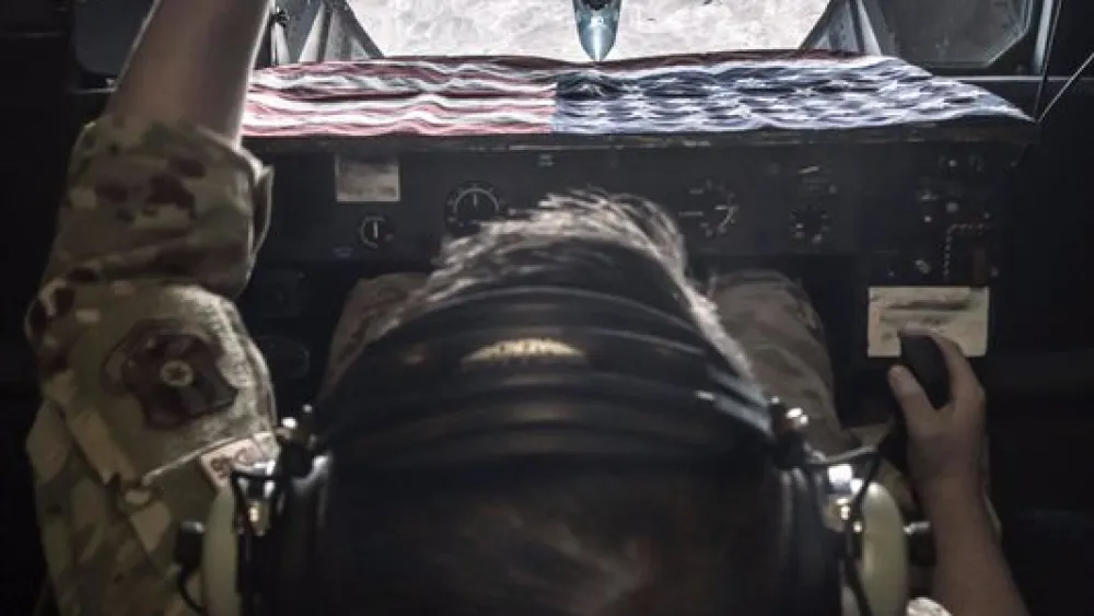 Jets from the U.S. Air Forces Central Command’s 421 Squadron, which operate F-35s, flew together with the IAF’s 140th F-35 Squadron. Credit: IDF Spokesperson's Unit.