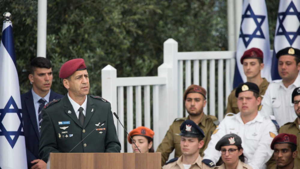 IDF Chief of Staff Aviv Kochavi speaks during an event for outstanding soldiers as part of Israel's 71st Independence Day celebrations, at the President's Residence in Jerusalem on May 9, 2019. Photo by Noam Revkin Fenton/Flash90.