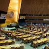 A wide view of the General Assembly meeting that heard a report of the Human Rights Council. Credit: U.N. Photo/Eskinder Debebe.