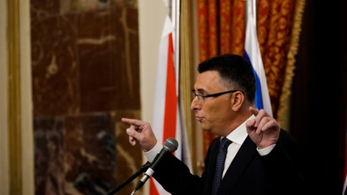 Likud Knesset member Gideon Sa'ar speaks during an International Institute for Strategic Leadership Dialogue conference, at the King David Hotel in Jerusalem, Dec. 15, 2019. Photo by Olivier Fitoussi/Flash90.