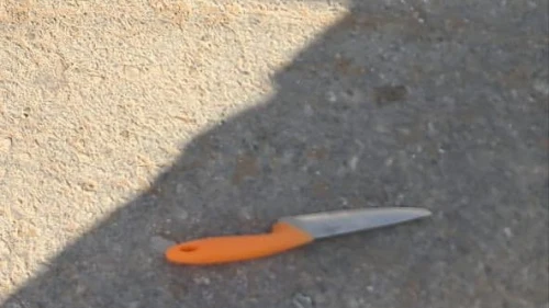 The knife that was intended to be used in a terror attack in Kiryat Arba. Credit: IDF
