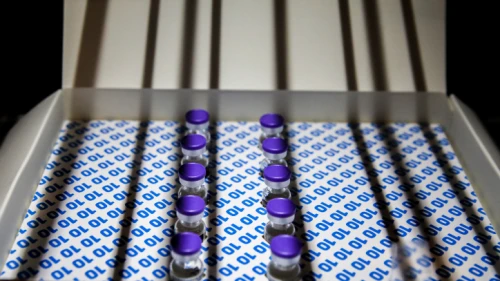 Pfizer-BioNTech COVID-19 vaccines at a vaccination center in Tzfat, Feb. 22, 2021. Photo by David Cohen/Flash90.