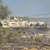A wildfire burns through the Samaria community of Havat Gilad on July 18, 2026. Credit: Courtesy of the Kedumim Regional Council.