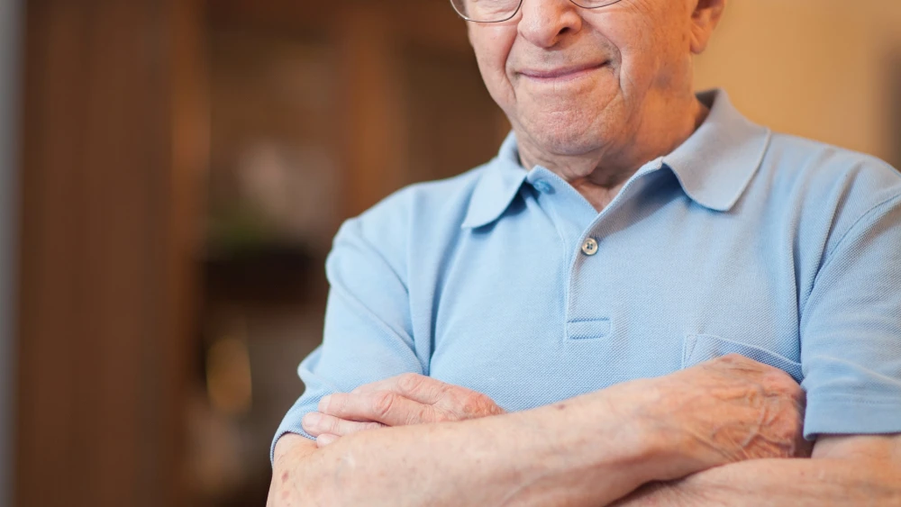 Holocaust survivor Joe Grosnacht, 94, who survived Auschwitz, Buchenwald and several other camps. Credit: David Sherman/Transfer of Memory.