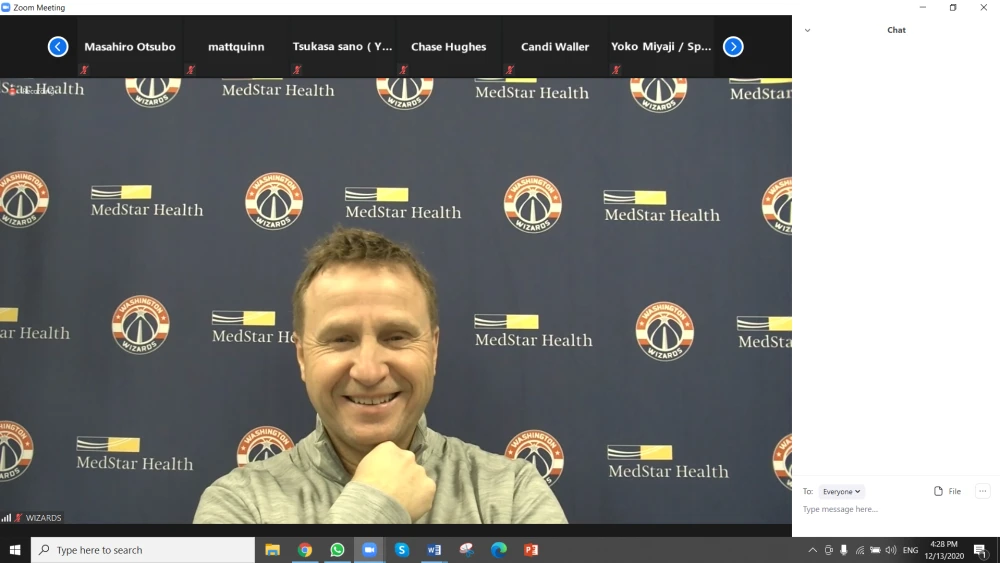 Washington Wizards coach Scott Brooks. Source: Screenshot.