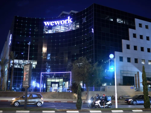Wework shared workspace site in Herzliya Pituah, Oct 30, 2020. Photo by Gili Yaari/Flash90.