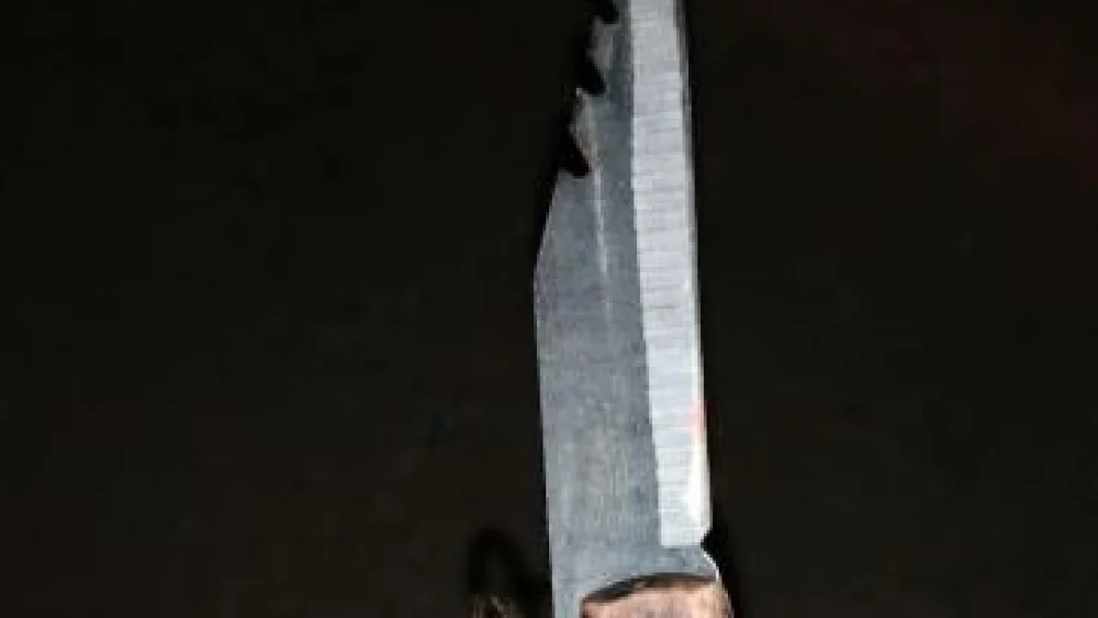 A knife found on a Palestinian suspect arrested by the Israeli military on Saturday, Sept. 21, 2019. Credit: IDF Spokesperson.