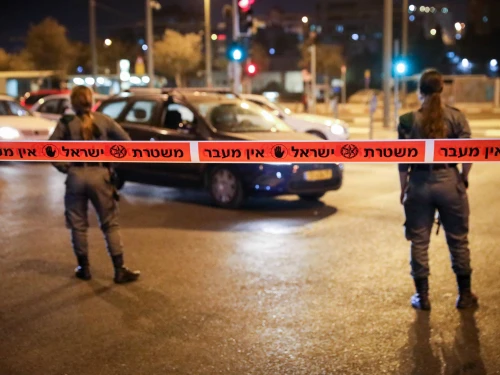 Israeli police at the entrance to the Arab-majority Beit Hanina neighborhood in northeastern Jerusalem, Sept. 8, 2020. Photo by Olivier Fitoussi/Flash90.