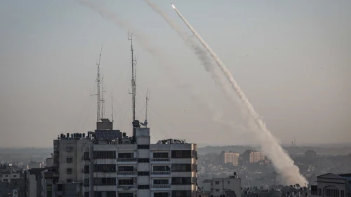 Rockets fired from the Gaza Strip into Israel followed the targeted killing of Palestinian Islamic Jihad field commander Baha Abu Al-Ata by an Israeli airstrike on Nov. 12, 2019. Photo by Hassan Jedi/Flash90.