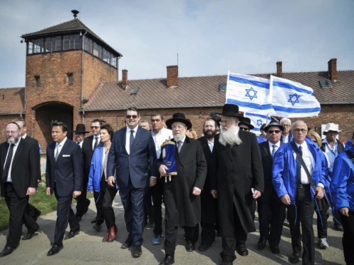 Jews from all over the world participate in the annual March of the Living program on the grounds of Auschwitz-Birkenau in Poland, as Israel marks Holocaust Remembrance Day on April 16, 2015. Photo by Yossi Zeliger/Flash90.