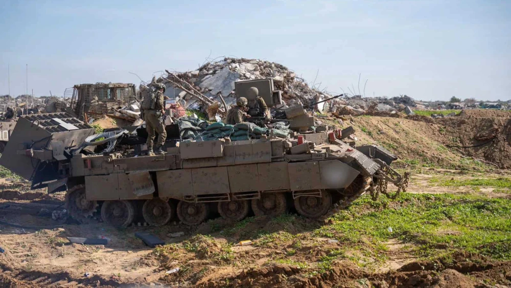 Israel troops operate to secure the Yellow Line ceasefire line in Khan Yunis, the southern Gaza Strip, January 2026. Credit: IDF.