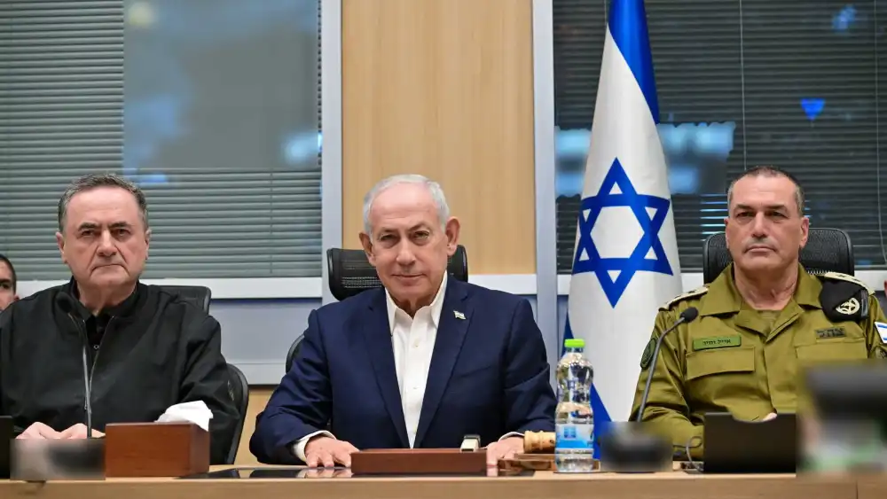 Benjamin Netanyahu, Israel Katz and Eyal Zamir