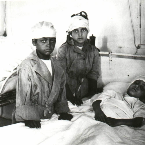 Wounded boys from the Hebron Massacre in 1929