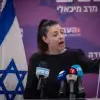 Israeli Labor Party leader Merav Michaeli leads a party meeting at the Knesset in Jerusalem, July 17, 2023. Photo by Chaim Goldberg/Flash90.