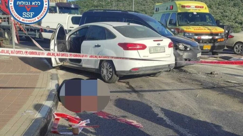 Israeli forces thwart a Palestinian terrorist attack at the Gitai Avisar Junction near the city of Ariel in Samaria, April 27, 2023. Credit: Rescuers Without Borders.