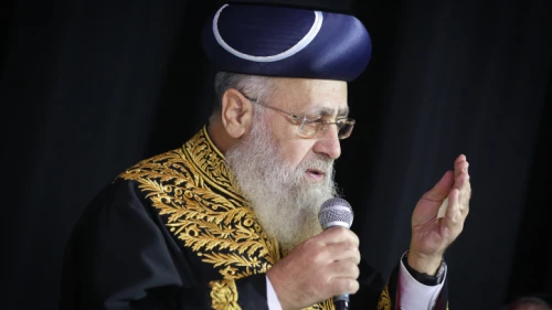 Sephardi Chief Rabbi of Israel Yitzhak Yosef at a conference in Rosh Pina in northern Israel, Aug. 22, 2018. Photo by David Cohen/Flash90.