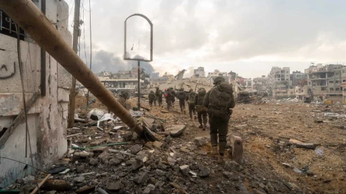 Israeli troops operating in the Hamas-ruled Gaza Strip, Nov. 22, 2023. Credit: IDF.