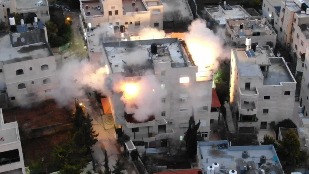 Israeli forces demolish the Hebron home of a Palestinian terrorist who killed Ronen Hanania during in attack at the entrance of Kiryat Arba in October 2022, Feb. 16, 2023. Credit: Israel Defense forces.