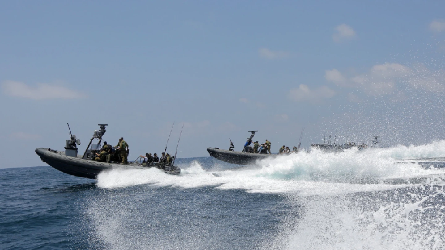Israeli Navy soldiers off the Gaza coast during “Operation Protective Edge,” July 28, 2014. Photo by Edi Israel/Flash90.
