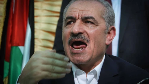 Palestinian Authority Prime Minister Mohammad Shtayyeh speaks during a P.A. leadership meeting, June 24, 2020. Photo by Nasser Ishtayeh/Flash90.