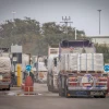 Aid trucks entering the Gaza Strip,