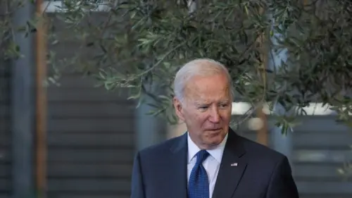 U.S. President Joe Biden at the Israeli President's Residence in Jerusalem, July 14, 2022. Photo by Yonatan Sindel/Flash90.