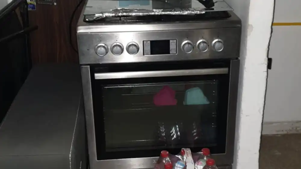 Bruria Shilon blocked the entrance to her Sderot apartment with a stove on Oct. 7 to prevent Hamas terrorists from getting in. Photo courtesy of Bruria Shilon.