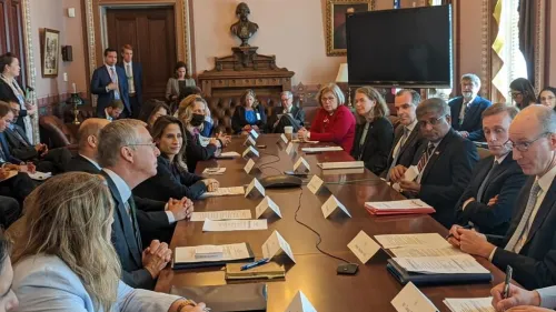A strategic dialogue meeting on American-Israeli technology collaboration on Wednesday in Washington, D.C. Credit: Israeli Embassy in Washington.
