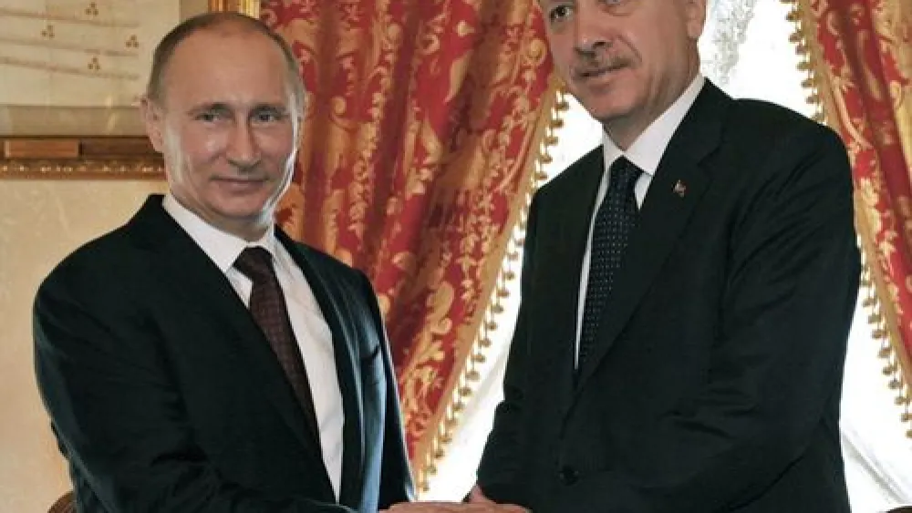 Russian President Vladimir Putin (left) and Turkish President Recep Tayyip Erdogan. Credit: Dorian Jones via Wikimedia Commons.