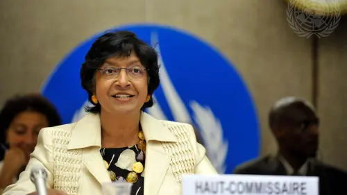 Navi Pillay, former U.N. High Commissioner for Human Rights, addresses the ninth session of the Human Rights Council. Credit: U.N. Photo/Jean-Marc Ferré.
