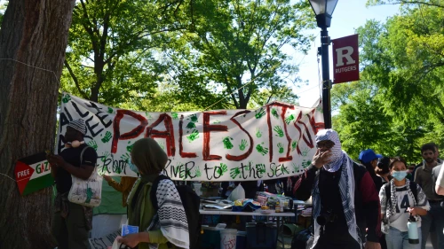 Pro-Palestinian Rally at Rutgers University