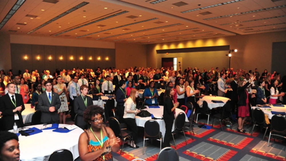 The crowd at the 2013 Christians United for Israel (CUFI) Washington Summit. In response to the rising tide of global anti-Christian violence, Christians United for Israel (CUFI) is supporting H.R.301, legislation that would direct the U.S. president to appoint a “Special Envoy to Promote Religious Freedom of Religious Minorities in the Near East and South Central Asia” within the State Department. Credit: CUFI/Paul Wharton Photography.