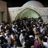 Hundreds of Jewish men pray at the Joseph's Tomb compound in Nablus, June 10, 2013. Photo by Yaakov Naumi/Flash90.