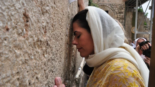 Chele Farley at the Western Wall, May 2018. Credit: Farley for Senate.