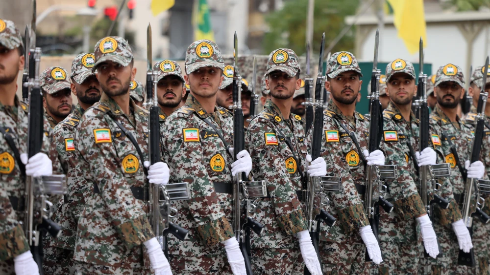 The Iranian army inauguration of a training center for "Jan-Fadayan" (those willing to sacrifice their lives) volunteers, Haft-e-Tir Square, central Tehran, Oct. 3, 2026. Photo by Atta Kenare/AFP via Getty Images.