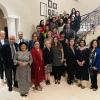 The AMMWEC/Sharaka delegation meets Bahraini women leaders at a reception hosted by Megan Bondy, the wife of the U.S. ambassador. Credit: Courtesy.