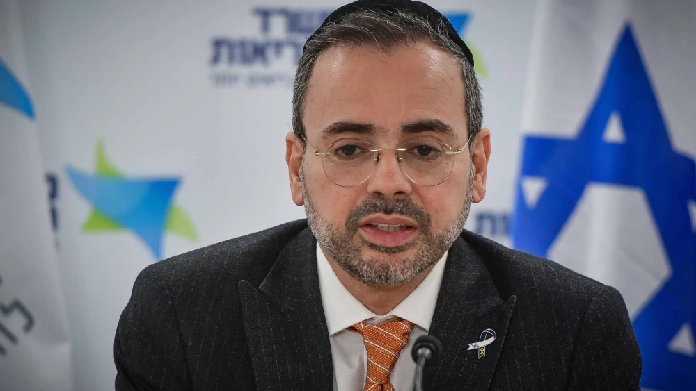 Minister of Health Uriel Busso attends a meeting of the Health Care Basket Committee in Airport City near Tel Aviv, Feb. 6, 2025. Photo by Avshalom Sassoni/Flash90.