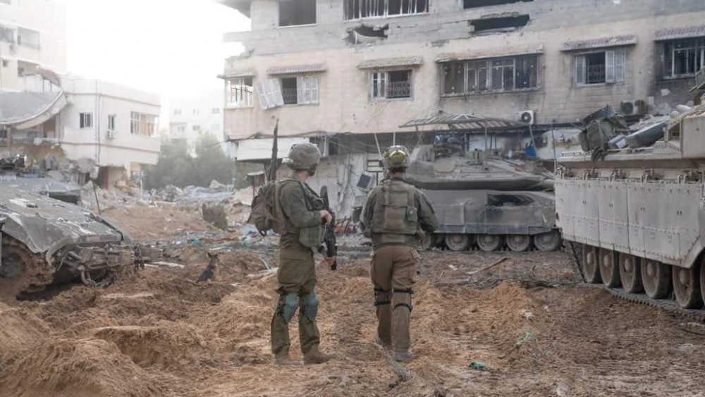 Israeli troops operating in the Hamas-ruled Gaza Strip, Nov. 28, 2023. Credit: IDF.