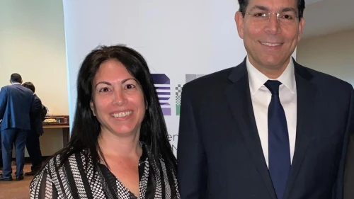 Israeli Ambassador to the United Nations Danny Danon with the diplomat Anat Fisher Tsin. Credit: Israeli Mission to the United Nations.